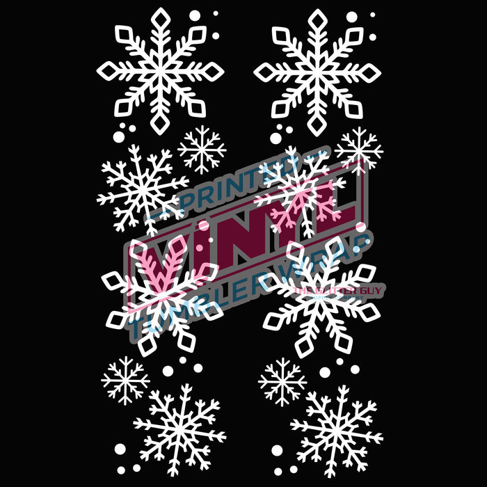 Printed Decal - Simple Snowflake Accents