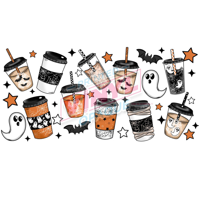 Libbey Can Wrap 16oz -  Ink Transfers |Halloween Coffee