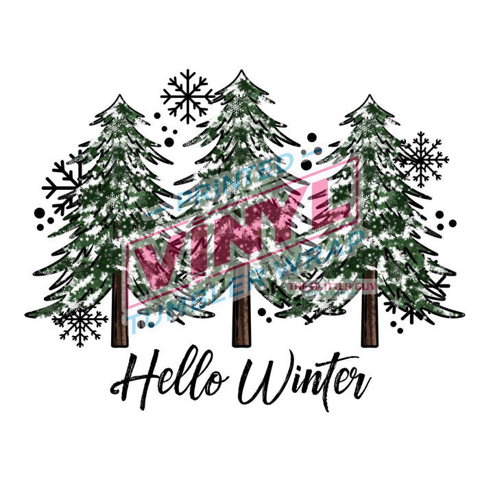 Printed Decal - Hello Winter