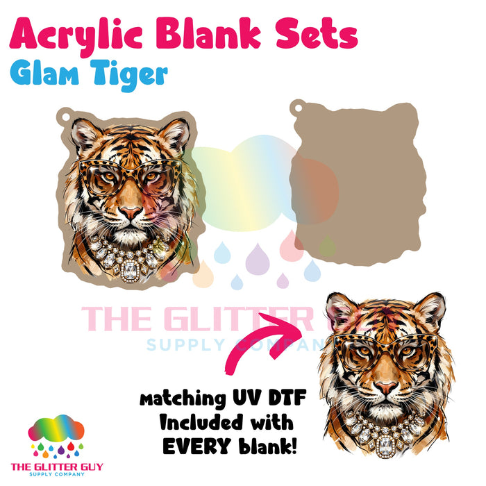 Acrylic Blank & Keychain Kit - Glam Tiger AB-006