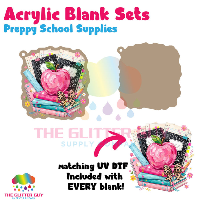 Acrylic Blank & Keychain Kit - Preppy School Supplies AB-007