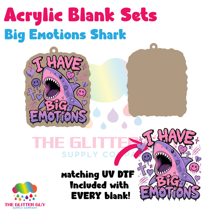 Big Emotions Shark acrylic blank and keychain kit AB-011
