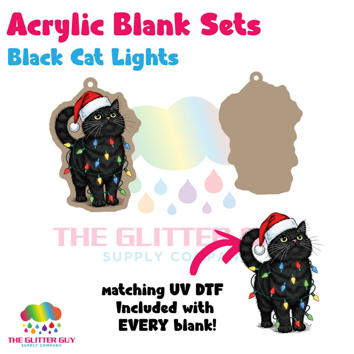 Black Cat Lights acrylic blank and keychain kit AB-016