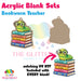 Bookworm Teacher acrylic blank and keychain kit AB-017