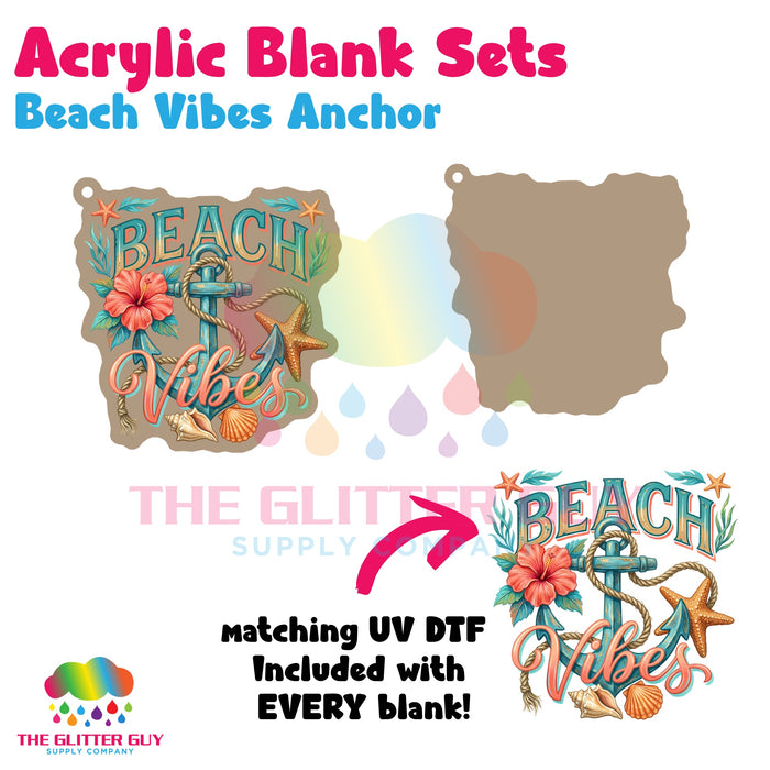 Acrylic Blank & Keychain Kit - Beach Vibes Anchor AB-018