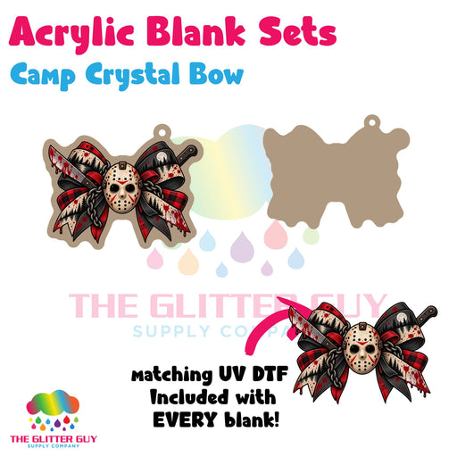 Camp Crystal Bow acrylic blank and keychain kit AB-020