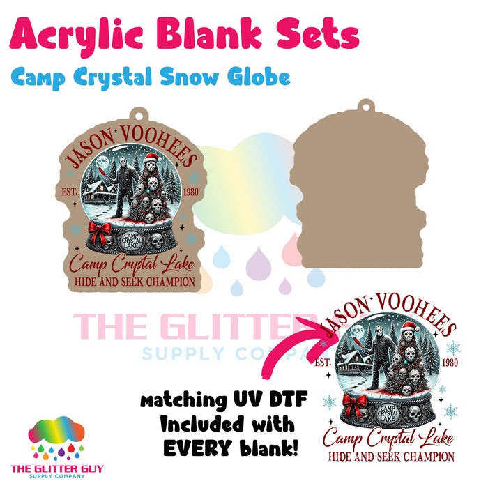 Camp Crystal Snow Globe acrylic blank and keychain kit AB-021