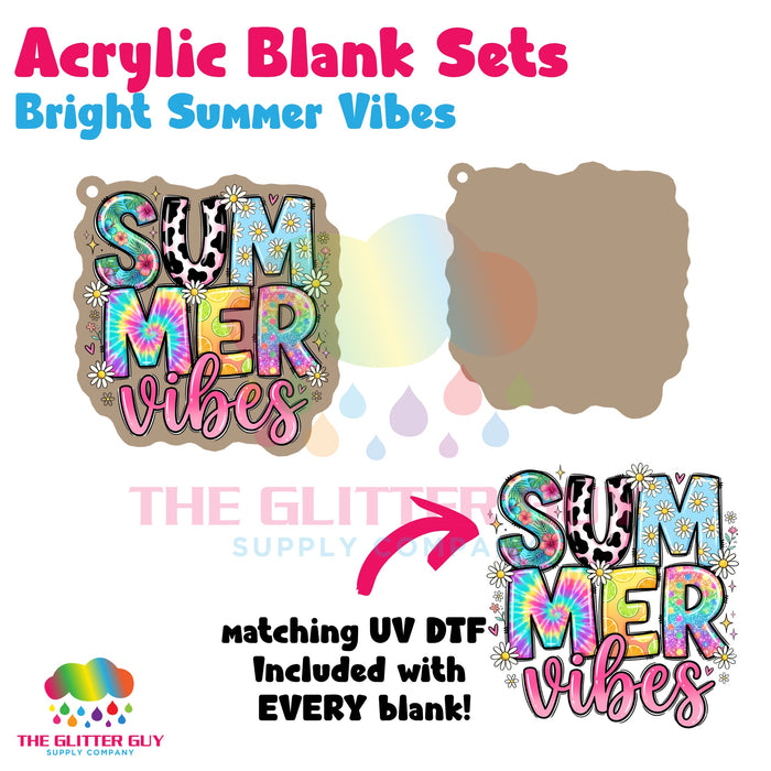 Acrylic Blank & Keychain Kit - Bright Summer Vibes AB-022