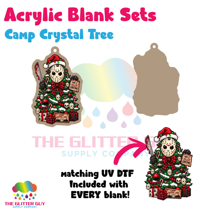 Camp Crystal Tree acrylic blank and keychain kit AB-022