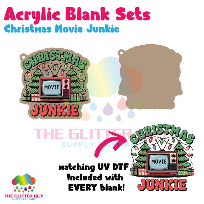 Acrylic Blank & Keychain Kit - Christmas Movie Junkie AB-024
