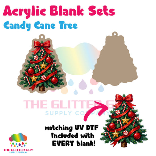Candy Cane Tree acrylic blank and keychain kit AB-025