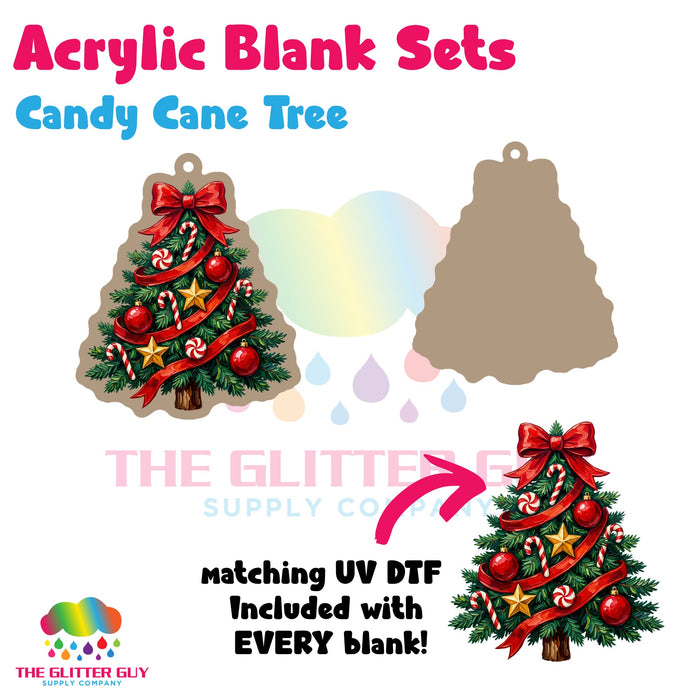 Candy Cane Tree acrylic blank and keychain kit AB-025
