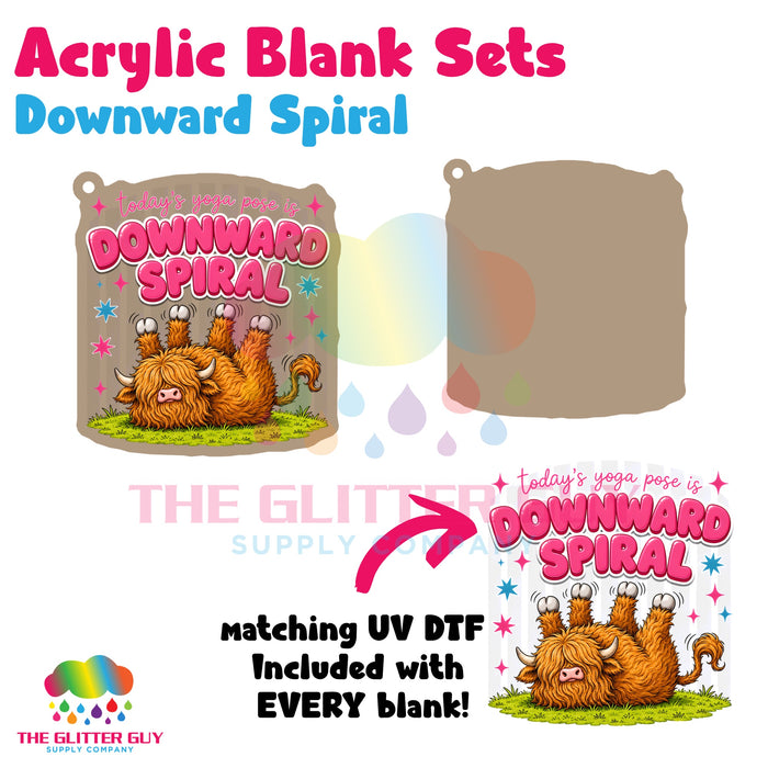 Acrylic Blank & Keychain Kit - Downward Spiral AB-029