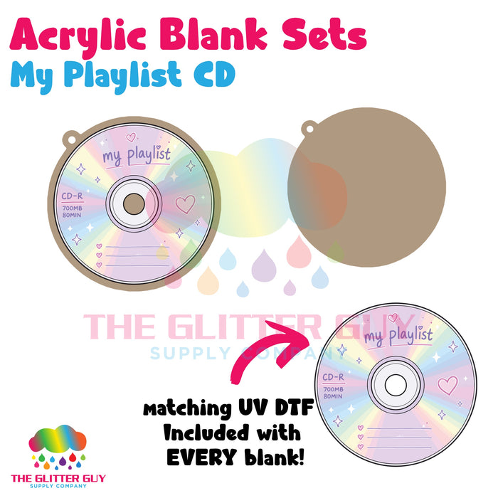 Acrylic Blank & Keychain Kit - My Playlist CD AB-038