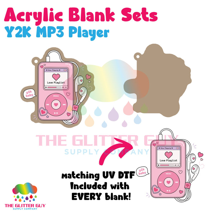 Acrylic Blank & Keychain Kit - Y2K MP3 Player AB-040