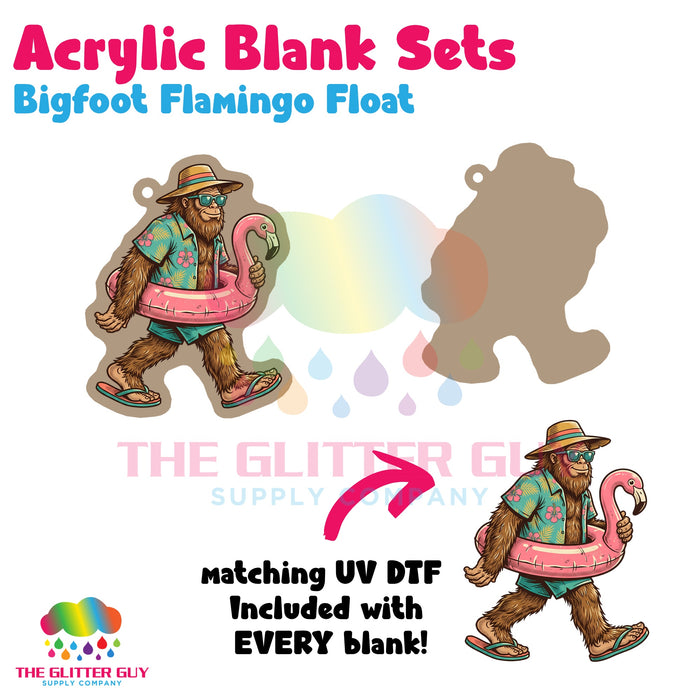 Acrylic Blank & Keychain Kit - Bigfoot Flamingo Float AB-041