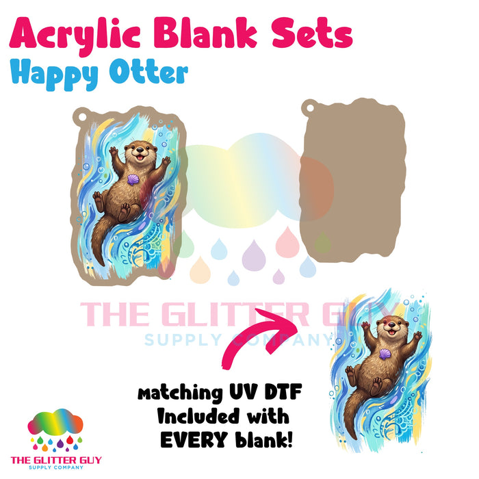 Acrylic Blank & Keychain Kit - Happy Otter AB-042