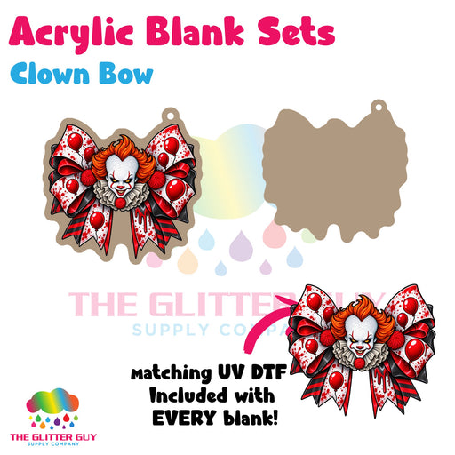 Clown Bow acrylic blank and keychain kit AB-043