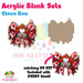 Clown Bow acrylic blank and keychain kit AB-043