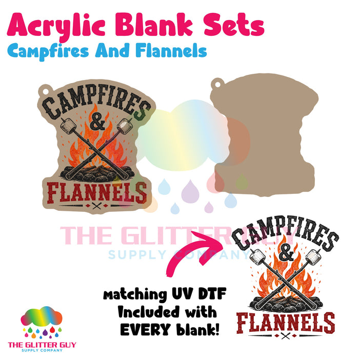 Acrylic Blank & Keychain Kit - Campfires And Flannels AB-045