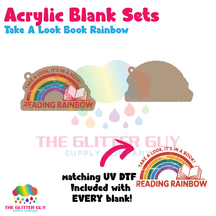 Acrylic Blank & Keychain Kit - Take A Look Book Rainbow AB-046