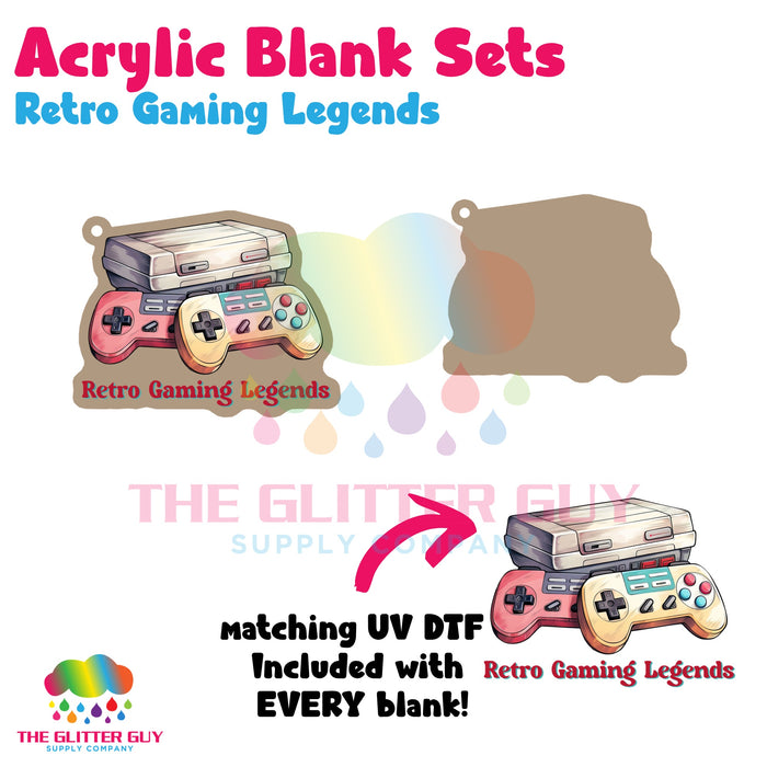 Acrylic Blank & Keychain Kit - Retro Gaming Legends AB-048