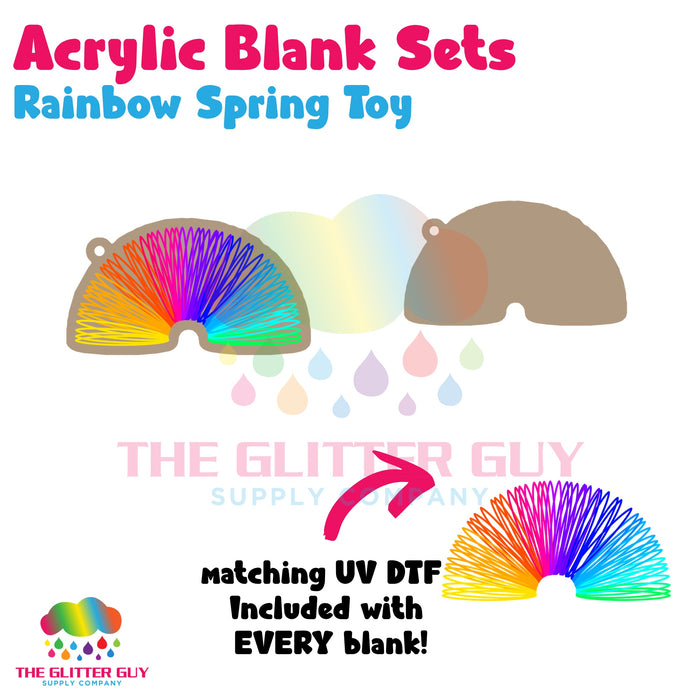 Acrylic Blank & Keychain Kit - Rainbow Spring Toy AB-049