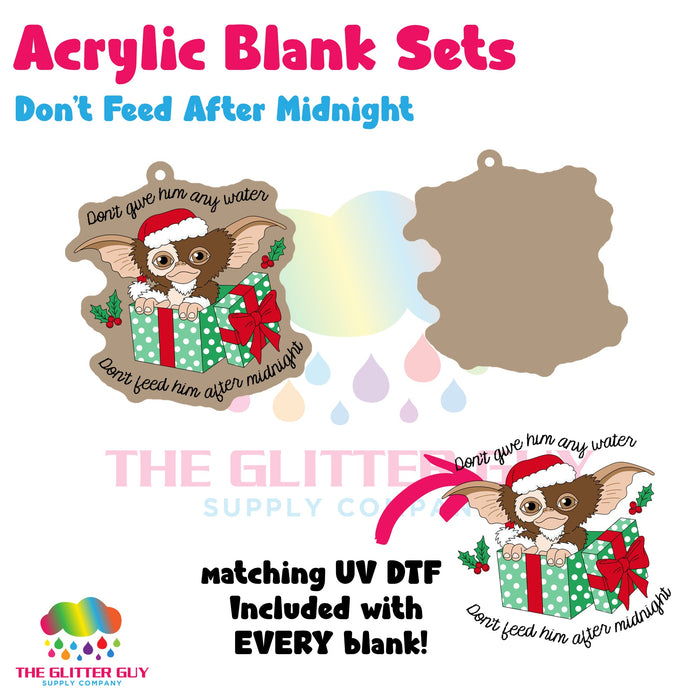 Don't Feed After Midnight acrylic blank and keychain kit AB-052