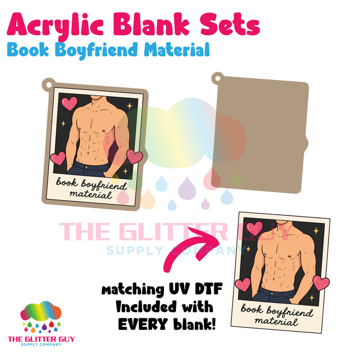 Acrylic Blank & Keychain Kit - Book Boyfriend Material AB-055
