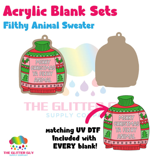 Filthy Animal Sweater acrylic blank and keychain kit AB-055