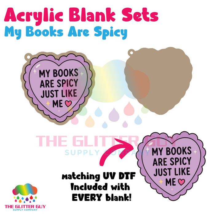 Acrylic Blank & Keychain Kit - My Books Are Spicy AB-056