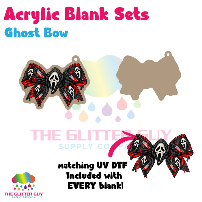 Ghost Bow acrylic blank and keychain kit AB-059