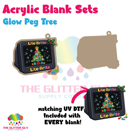 Glow Peg Tree acrylic blank and keychain kit AB-062
