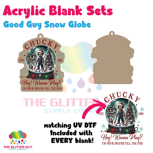 Good Guy Snow Globe acrylic blank and keychain kit AB-065