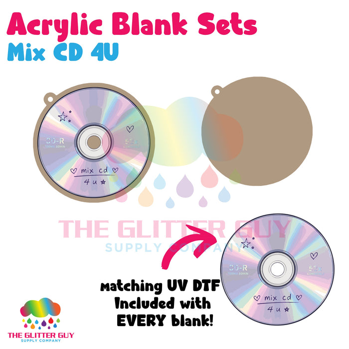 Acrylic Blank & Keychain Kit - Mix CD 4U AB-068