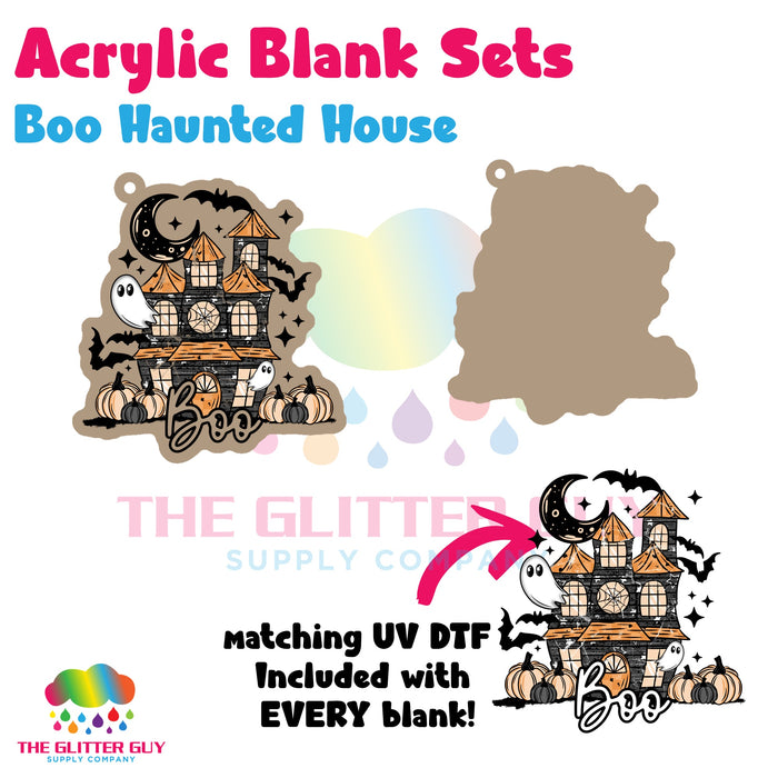 Acrylic Blank & Keychain Kit - Boo Haunted House AB-069