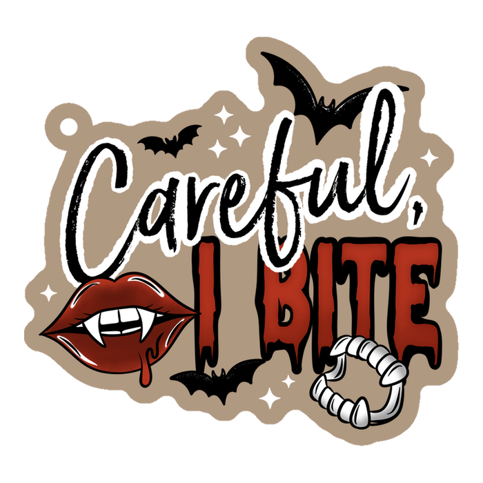 Acrylic Blank & Keychain Kit - Careful I Bite Pocket AB-070