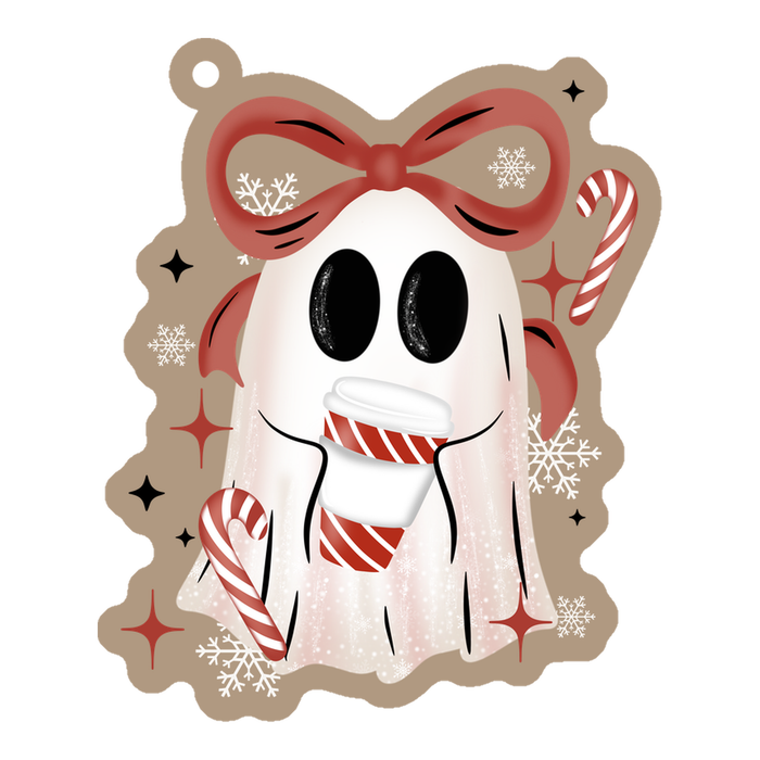Acrylic Blank & Keychain Kit - Coffee Bow Ghostie AB-072