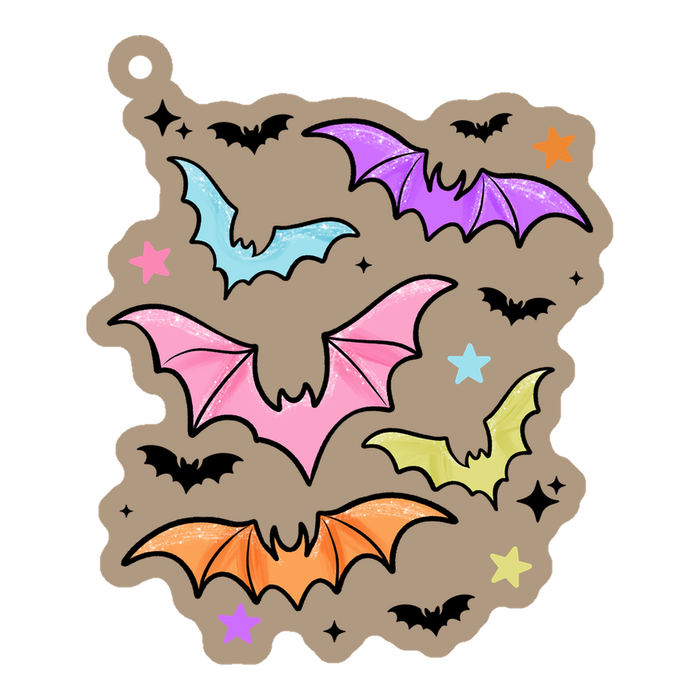 Acrylic Blank & Keychain Kit - Colorful Bats AB-074