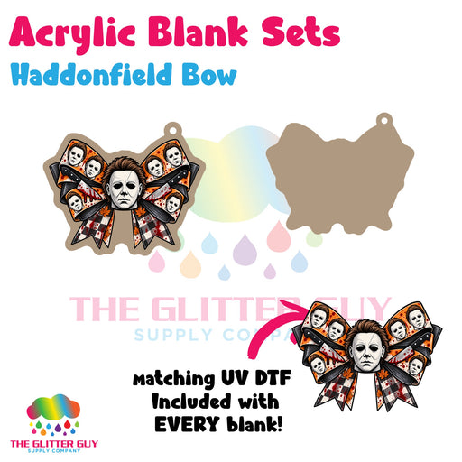Haddonfield Bow acrylic blank and keychain kit AB-076