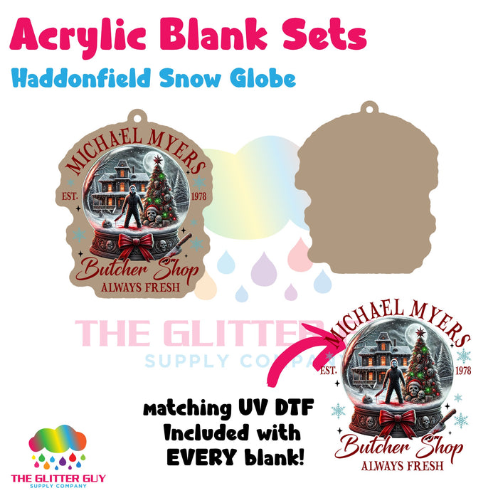 Haddonfield Snow Globe acrylic blank and keychain kit AB-080