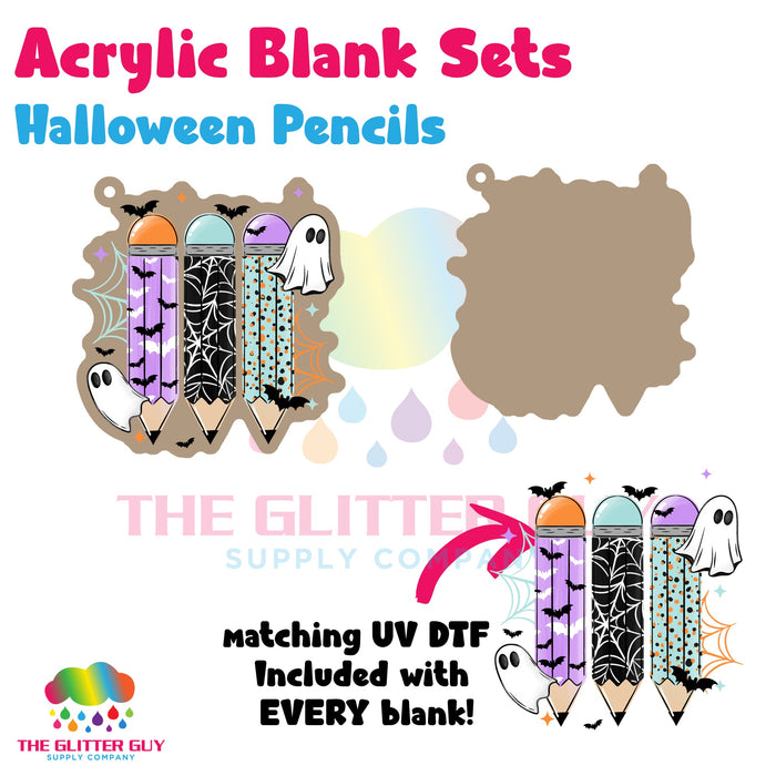 Acrylic Blank & Keychain Kit - Halloween Pencils AB-080