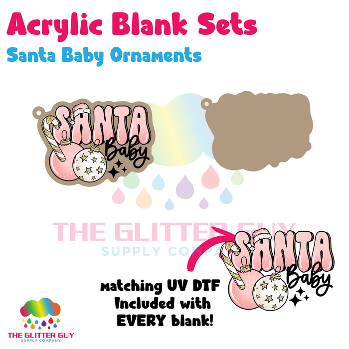 Acrylic Blank & Keychain Kit - Santa Baby Ornaments AB-084