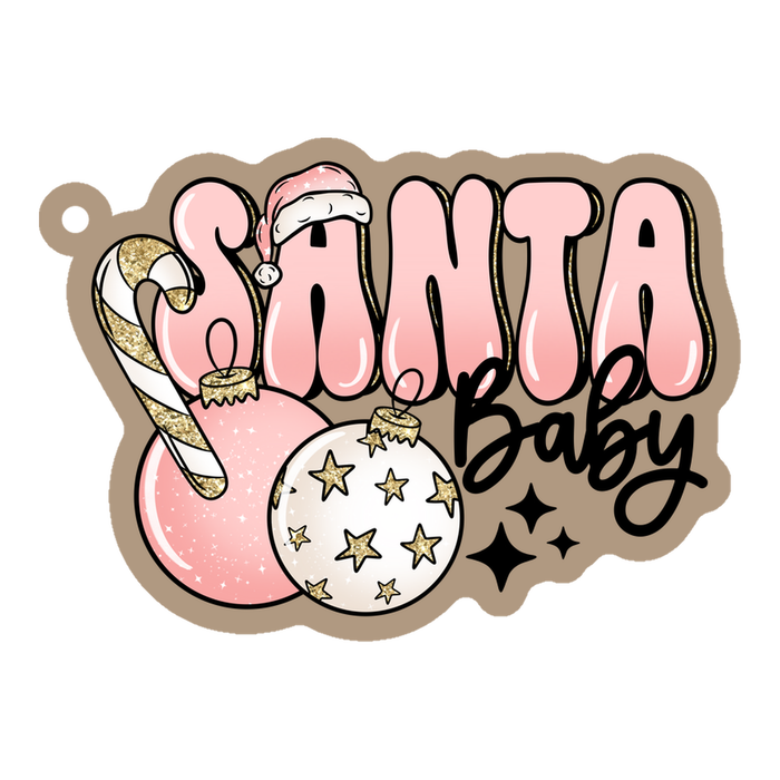 Acrylic Blank & Keychain Kit - Santa Baby Ornaments AB-084