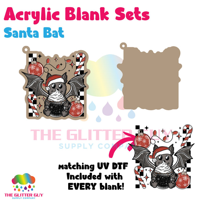 Acrylic Blank & Keychain Kit - Santa Bat AB-085
