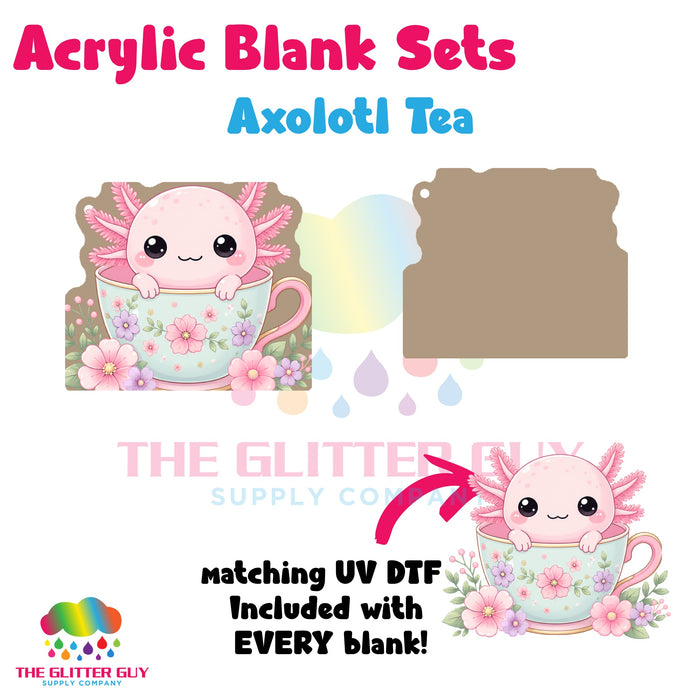 Acrylic Blank & Keychain Kit - Axolotl Tea 086