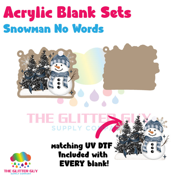 Acrylic Blank & Keychain Kit - Snowman No Words AB-087