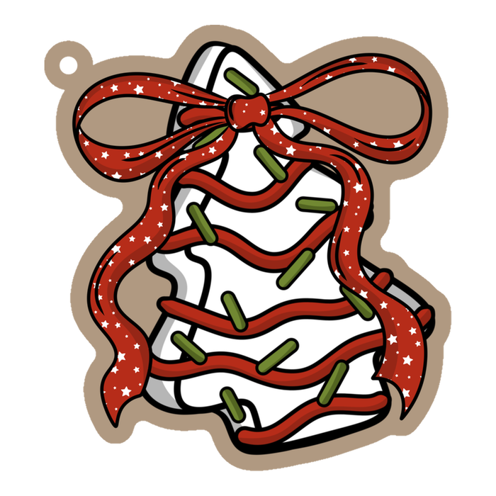 Acrylic Blank & Keychain Kit - Tree Cake Bow AB-089