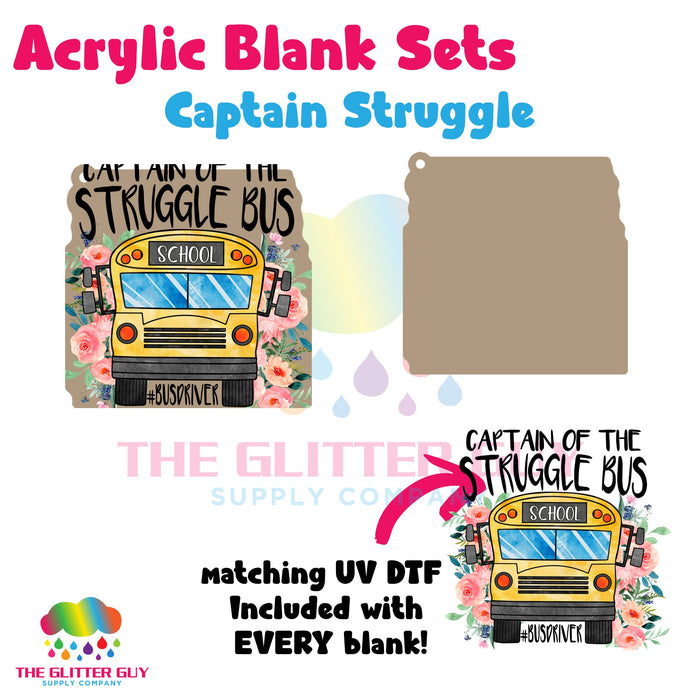 Acrylic Blank & Keychain Kit - Captain Struggle 090