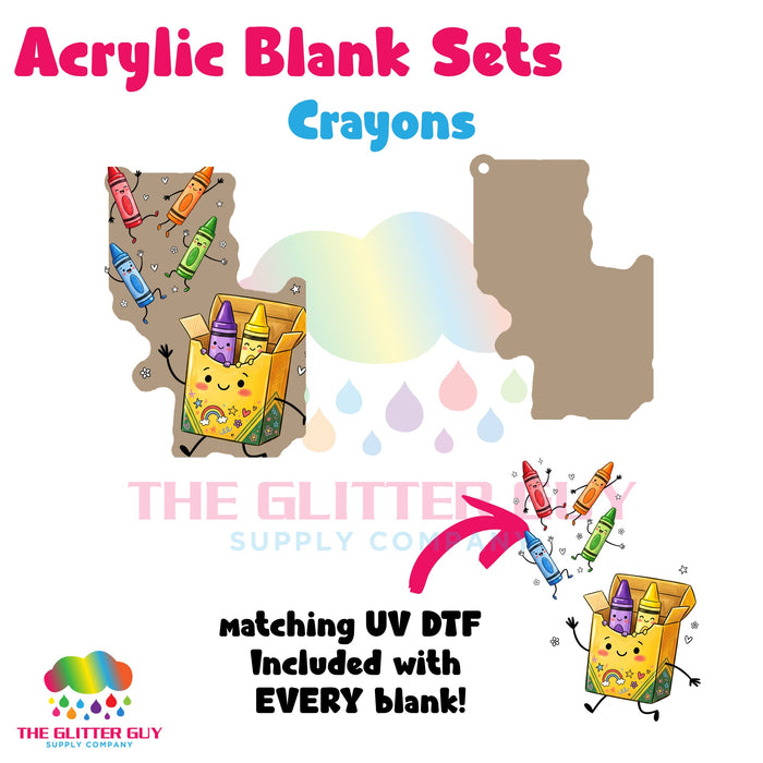 Acrylic Blank & Keychain Kit - Crayons 091